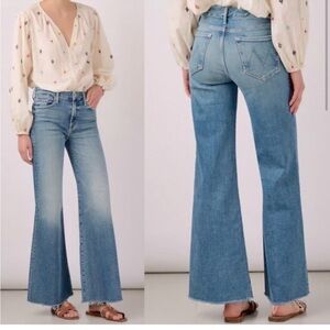 MOTHER The Roller Wide-Leg Jeans in Riding The Cliffside Sz 26 Flare Bellbottom